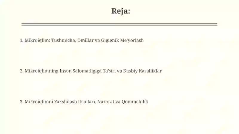 Mikroiqlim va uning gigiyenik normatlari 2