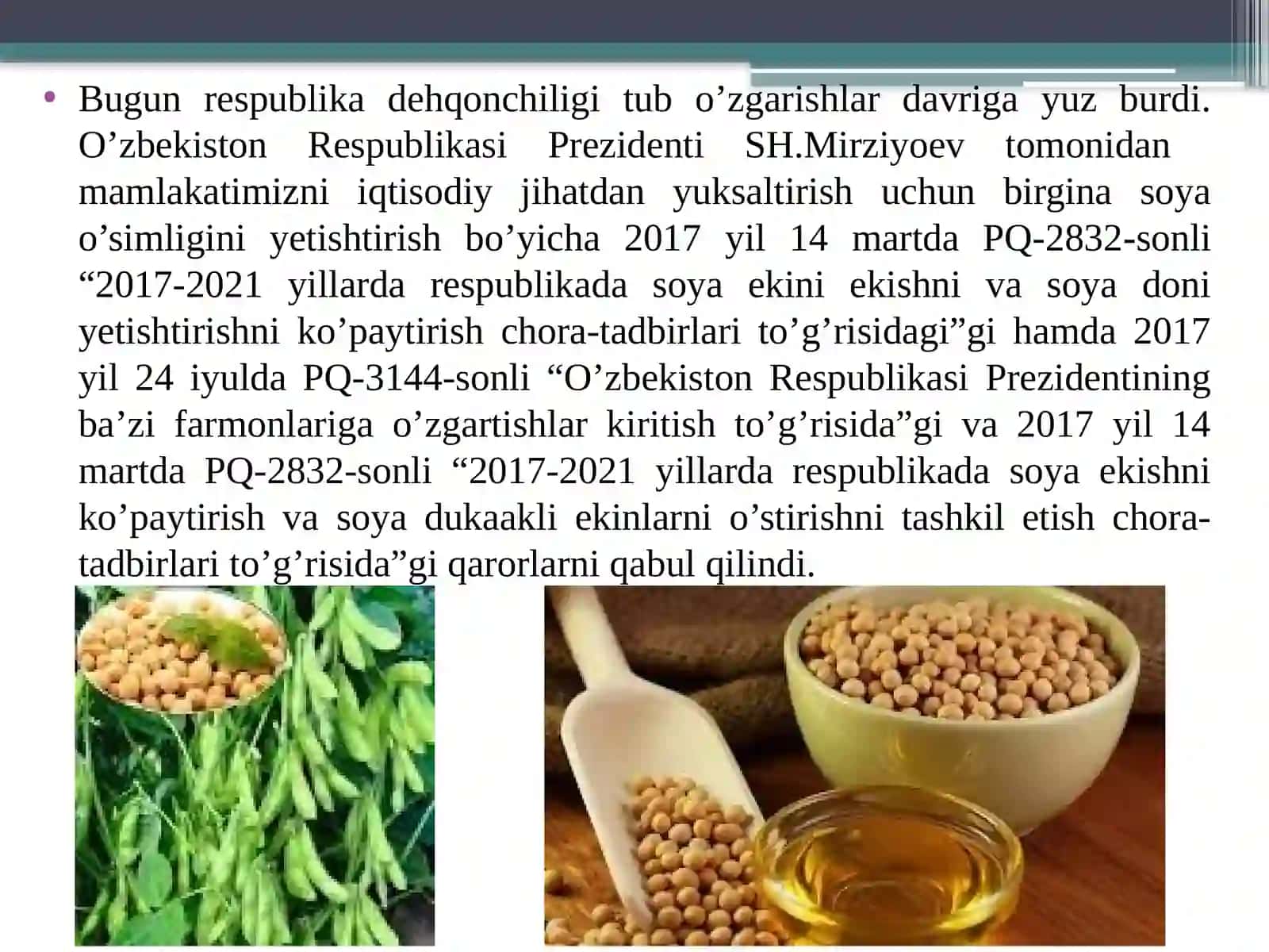 SOYANI ASOSIY VA TAKRORIY YETISHTIRISH TEXNOLOGIYASI 2