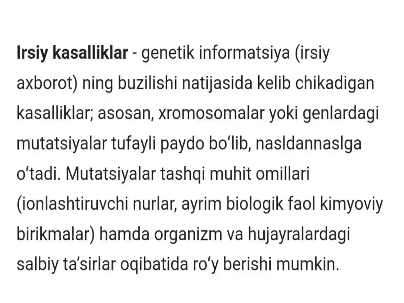 Irsiy kasalliklar mavjud bemorlarda modda almashinuv xususiyatlari, irsiy kasalliklar mavjud bemorlarda asab tizimining xususiyatlari 2
