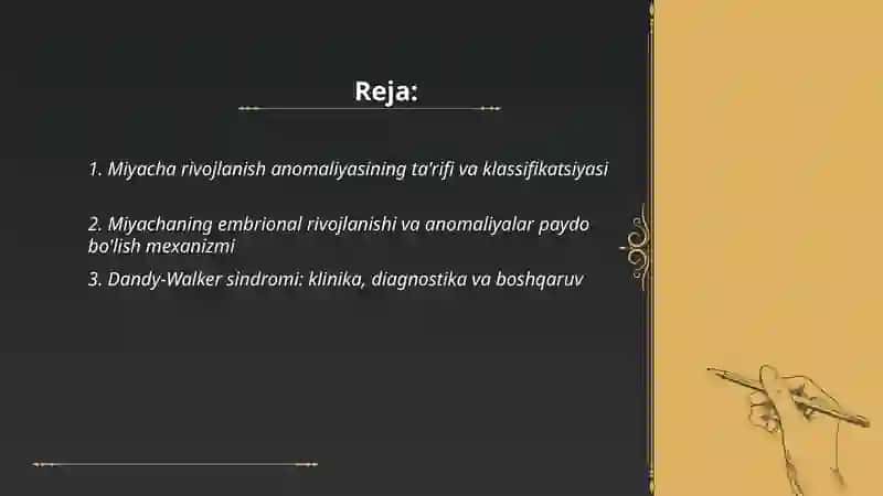 Miyacha rivojlanish anomaliyasi 2