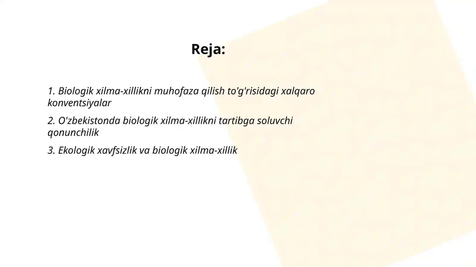 Biologik xilma-xillikni huquqiy tartibga solish yòllari 2