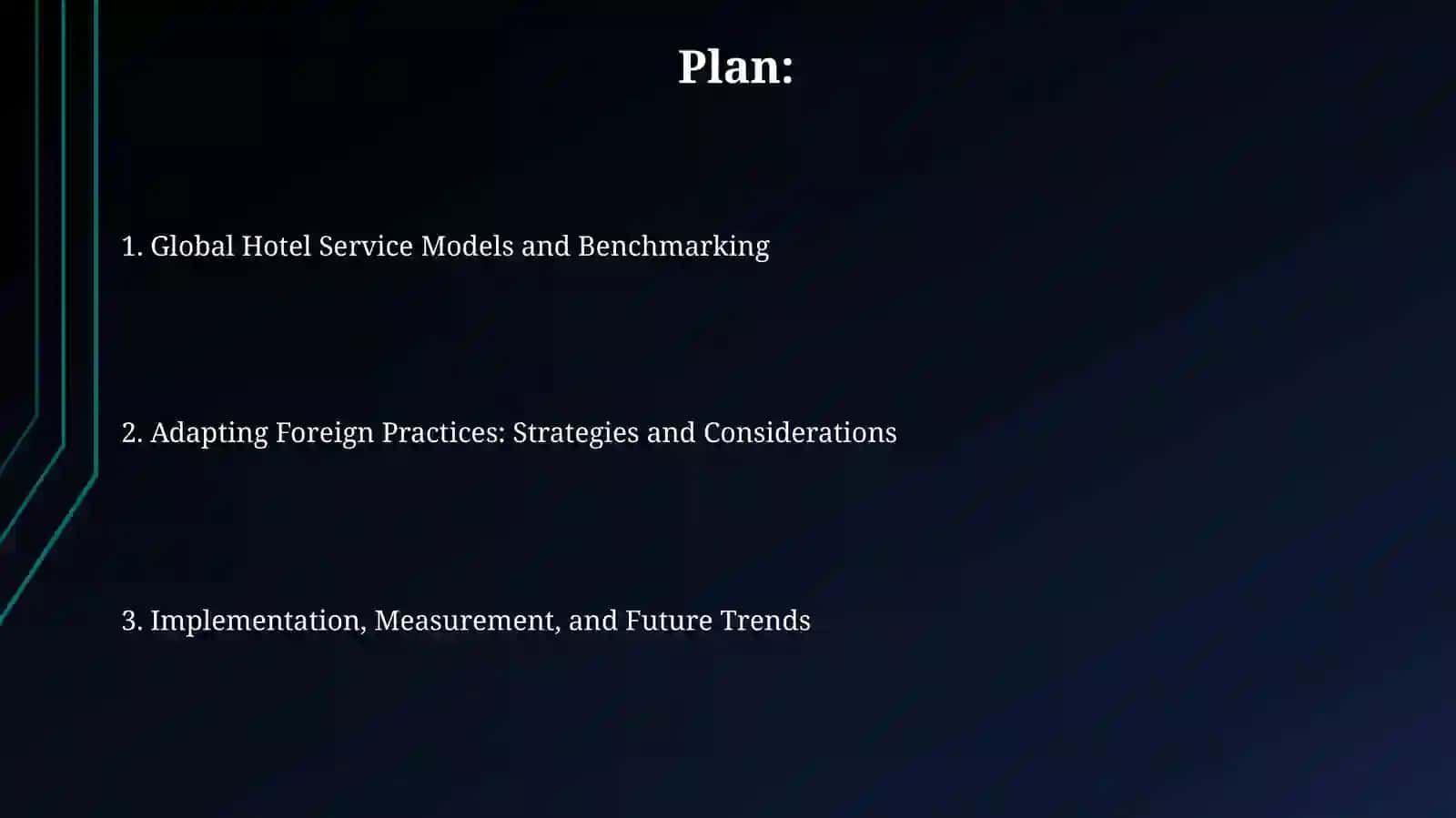 Global Hotel Service Models and Benchmarking 2