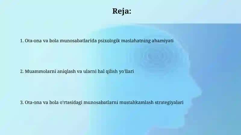 Ota-ona va farzand munosabatlarida psixologik maslahat berish 2