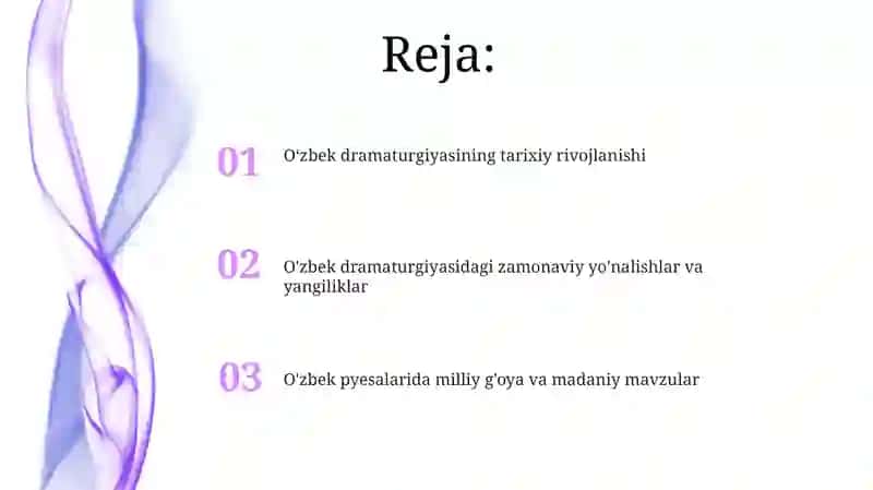 O'zbek dramaturgiyasiga xos yetakchi xususiyatlar 2
