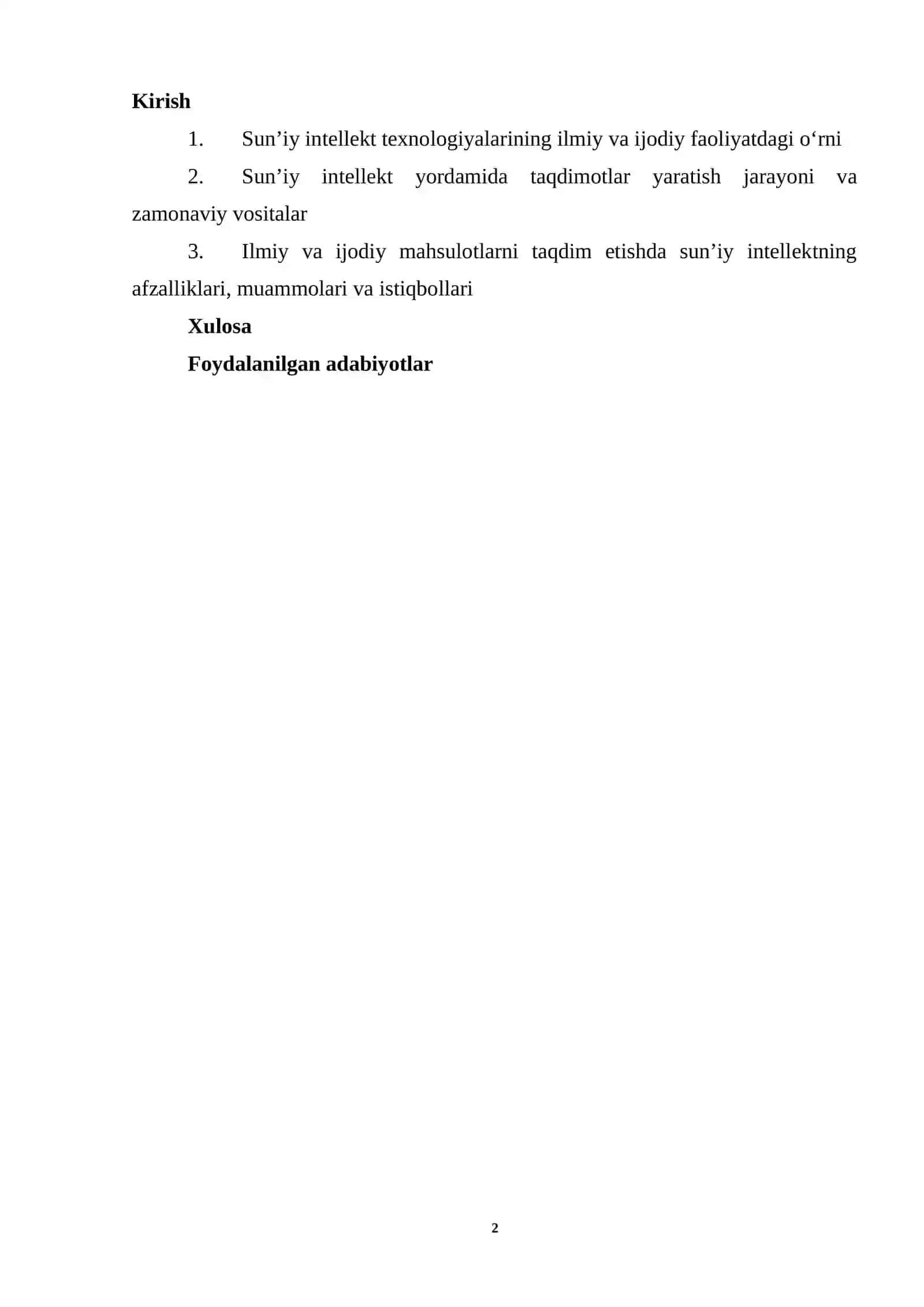 SUN’IY INTELLEKT YORDAMIDA ILMIY VA IJODIY MAHSULOT TAQDIMOTLARINI YARATISH 2