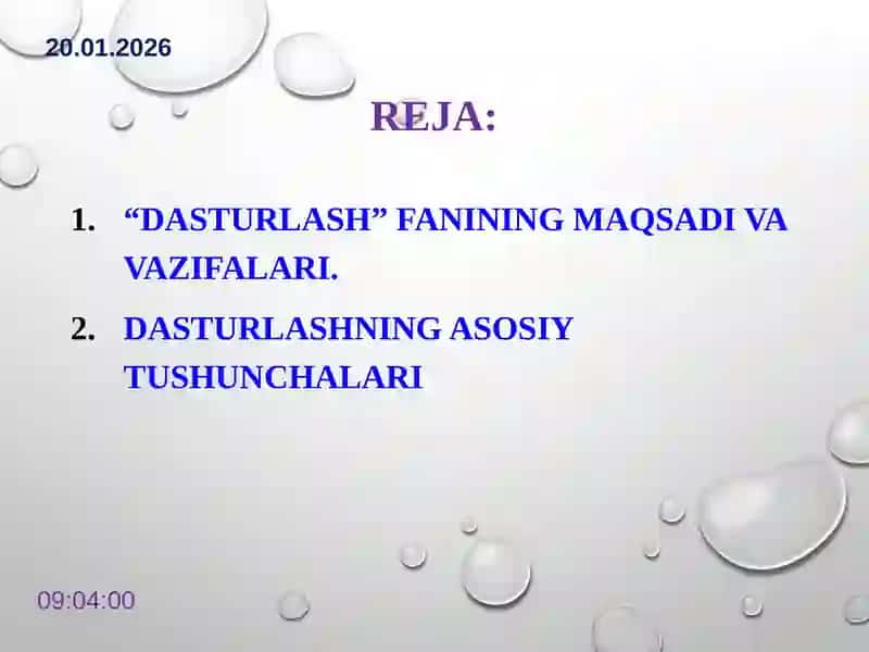 Dasturlashning maqsadi va vazifalari 2
