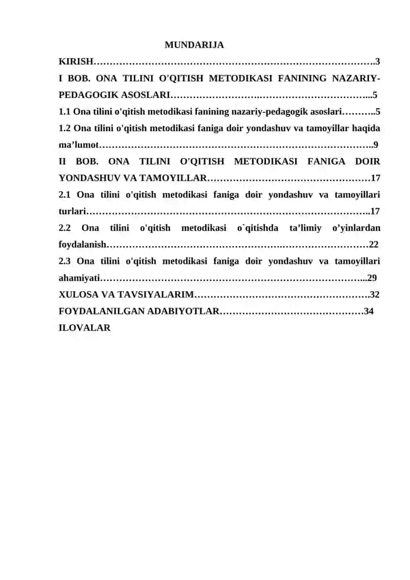 Ona tili o'qitish metodikasi 2