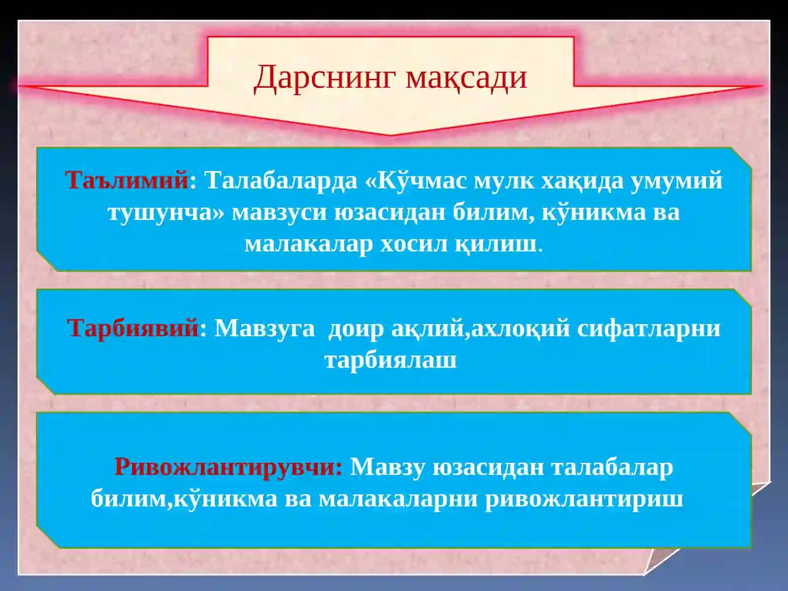 Кўчмас мулк ва унинг бозори. Кўчмас мулк қийматини баҳолашга бўлган эхтиёж 2