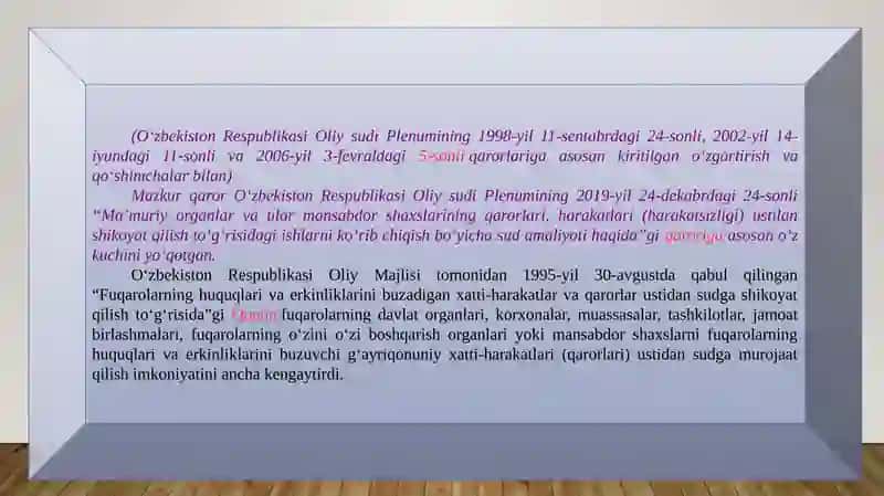 FUQAROLARNING HUQUQ VA ERKINLIKLARIGA TAJOVUZ QILADIGAN HUQUQBUZARLIKLAR UCHUN MA’MURIY JAVOBGARLIK. 2