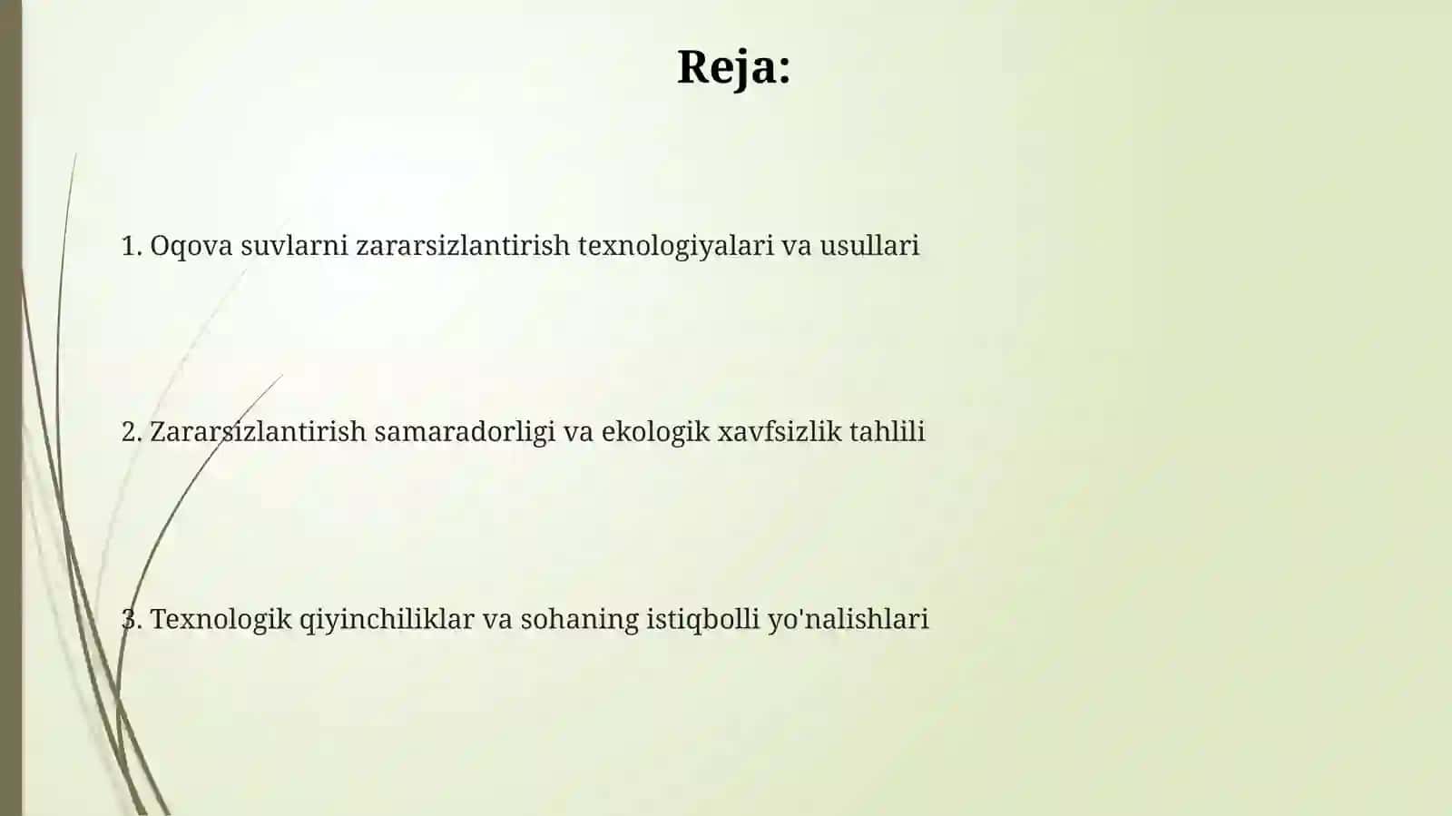Oqova suvlarni zararsizlantirish 2