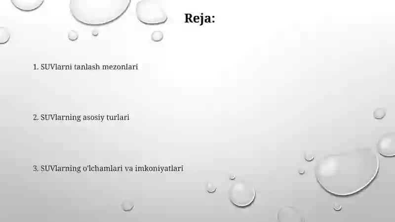 Suv omborlarining tasniflari 2