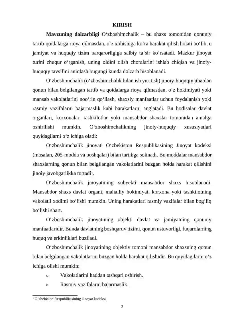 O‘ZBOSHIMCHALIKNING JINOIY-HUQUQIY XUSUSIYATLARI 2