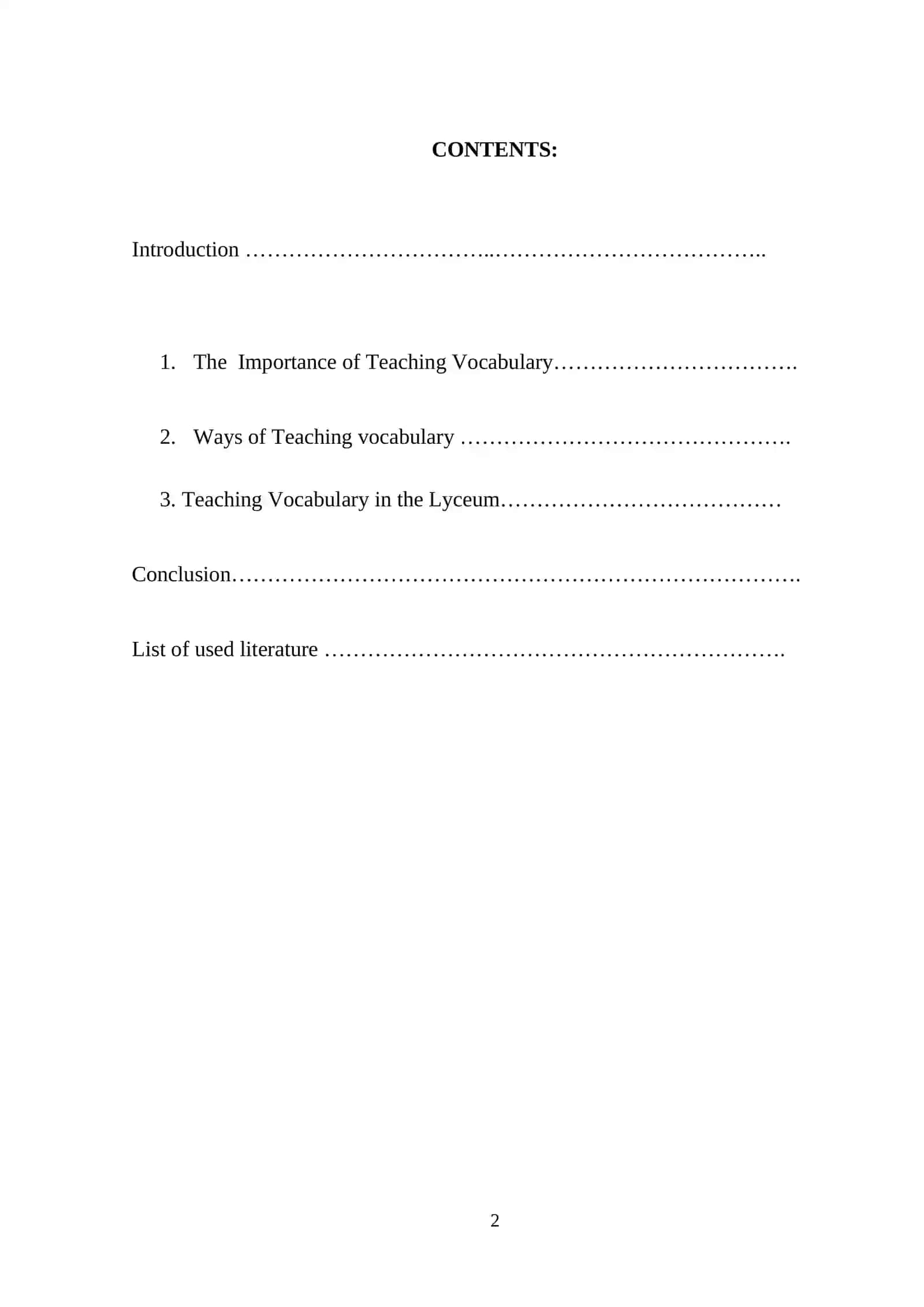 Developing Vocabulary Skills of the Academic lyceum Learners 2