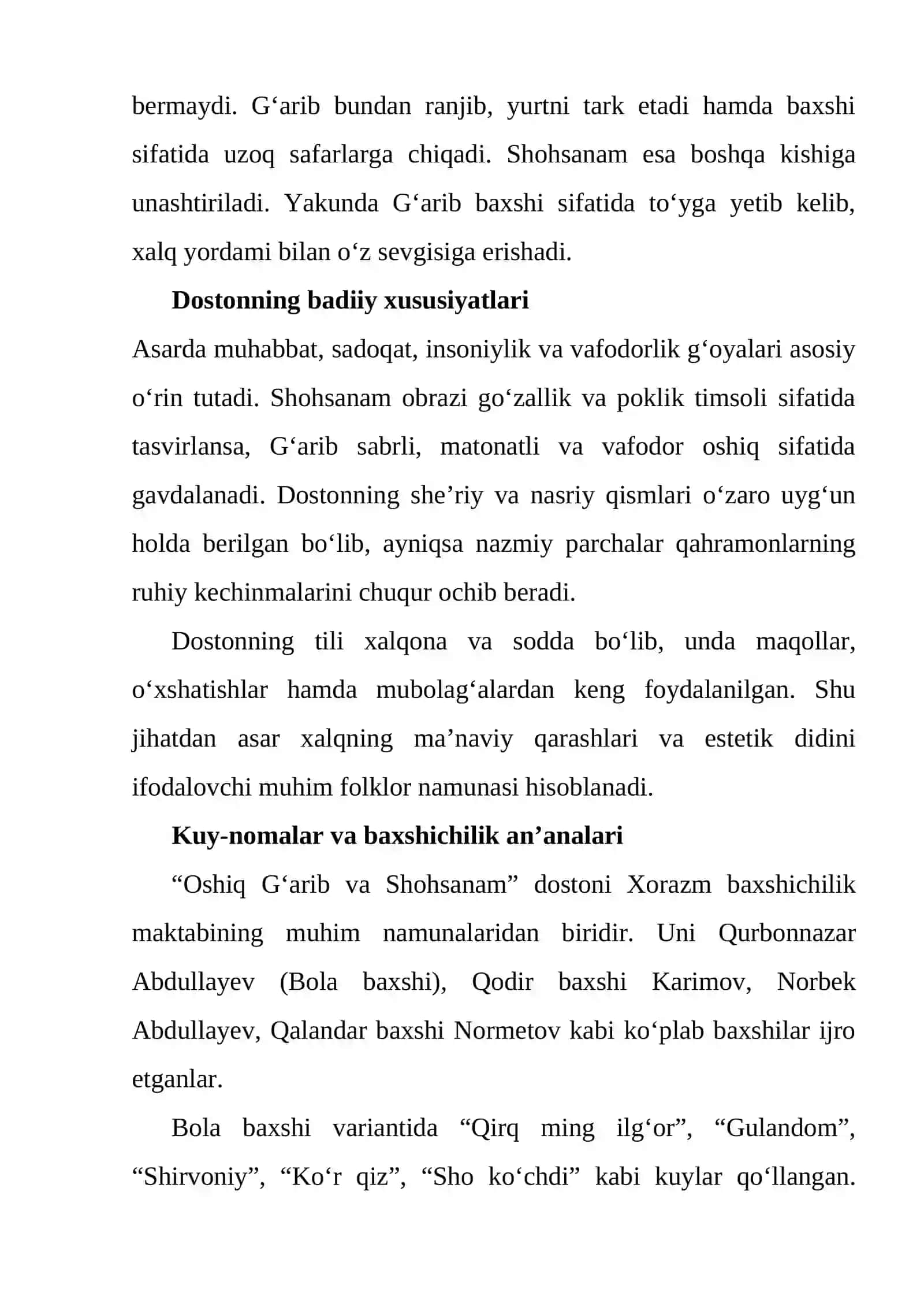 Oshiq G‘aribning Shohsanamga yetishish yo‘li 2