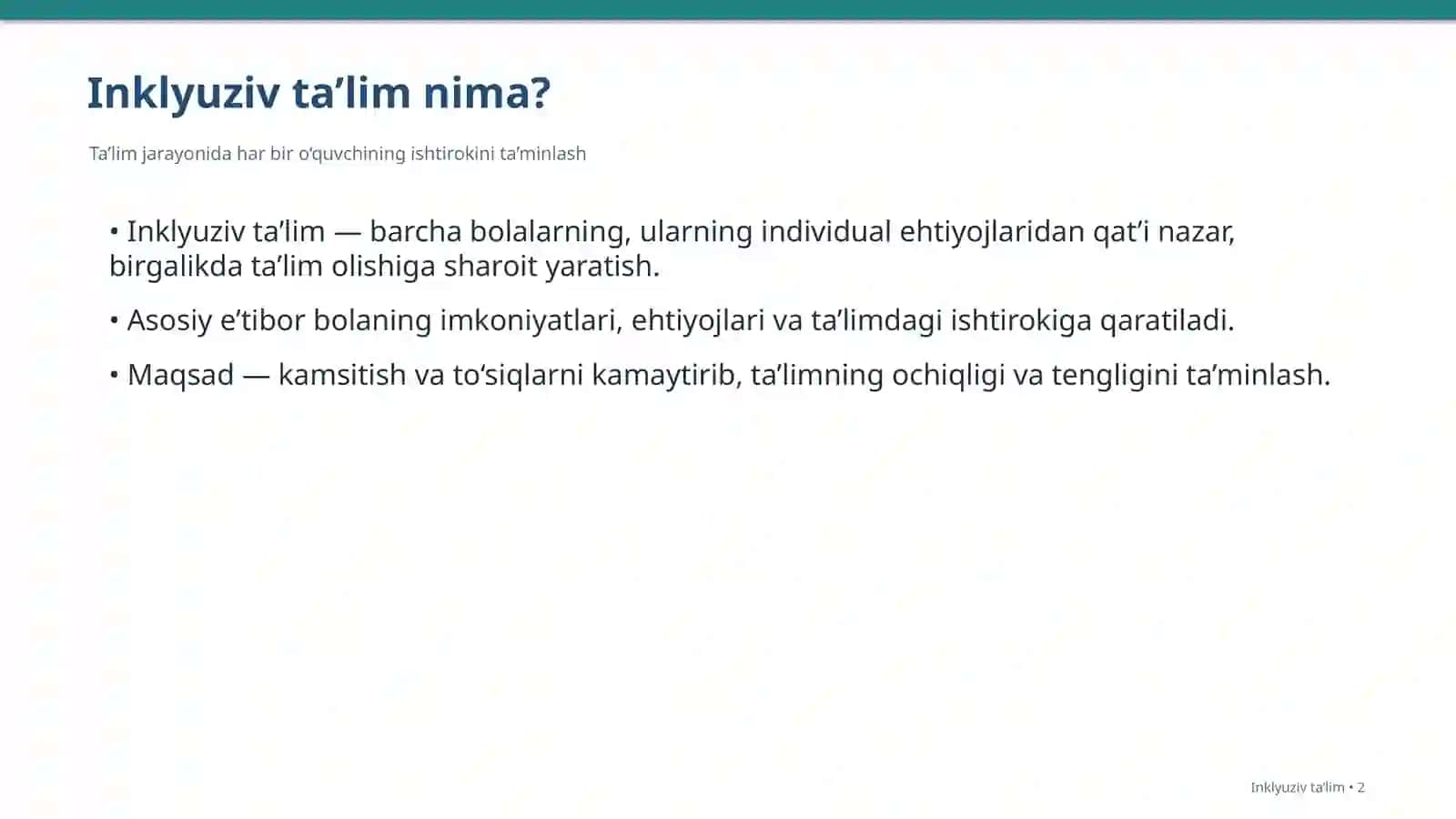 pedagogika fanidan taqdimot 2