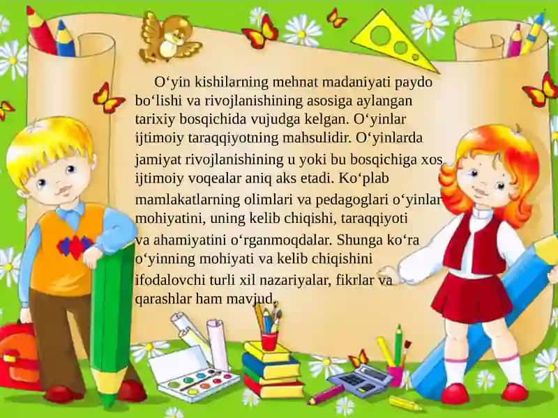 O’yin faoliyati haqida tushuncha 2