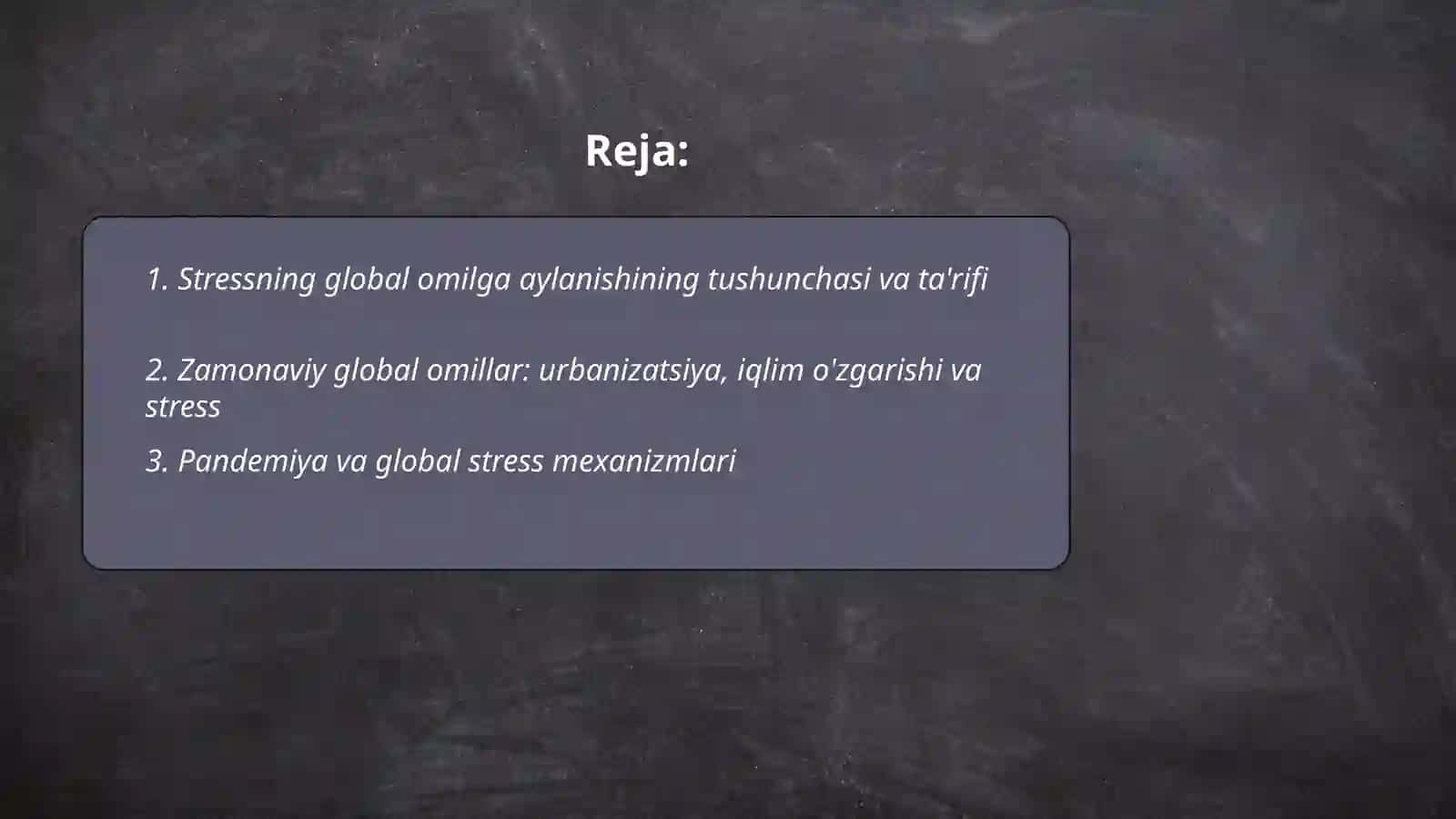 STRESSNING GLOBAL OMILGA AYLANISHI VA FIZIOLOGIK MEXANIZMLARI 2