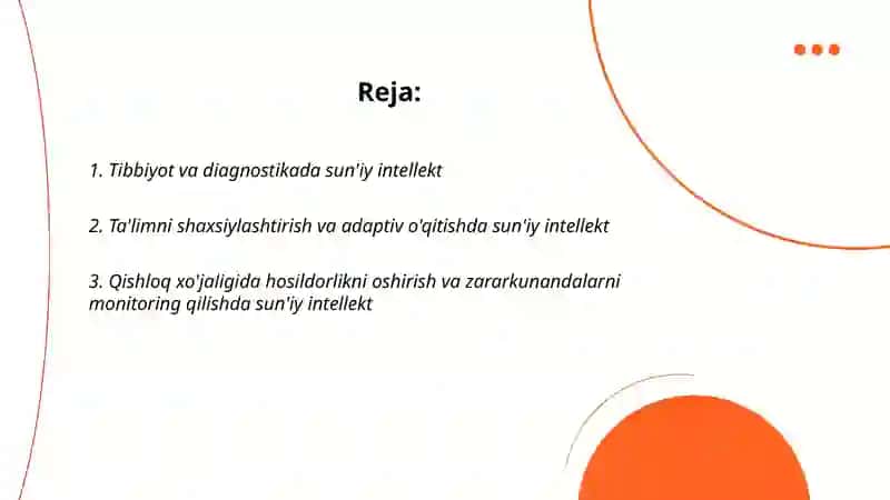 Tibbiyot va diagnostikada sun'iy intelekt 2