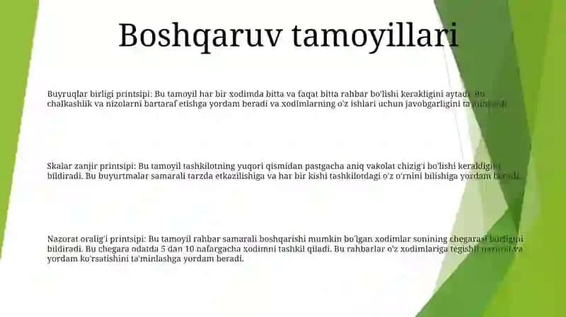 Boshqaruvning Mohiyati Tamoillari Va Maqsadlari 2