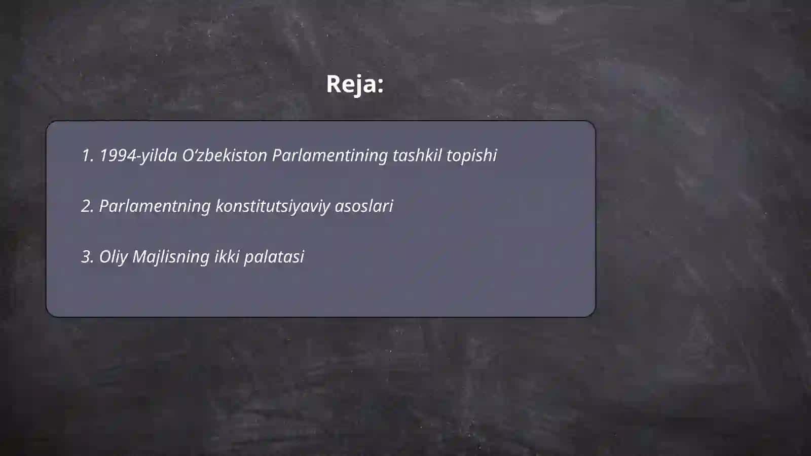 Parlament tarixi 1994-2024yillarda 2