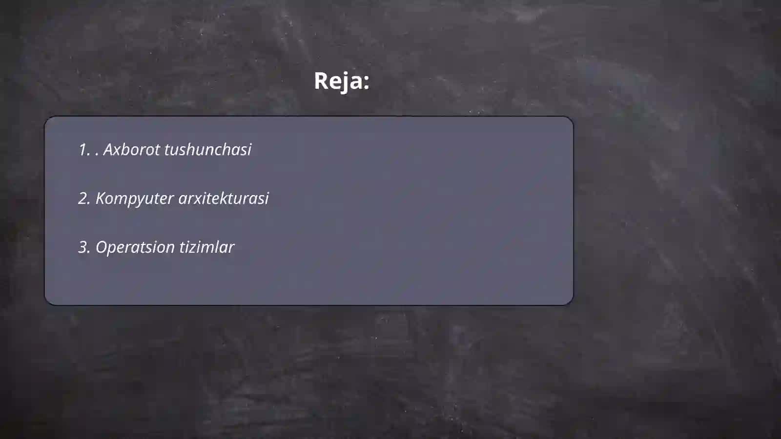 9-sinf informatika darsligidan tarqatma material 2