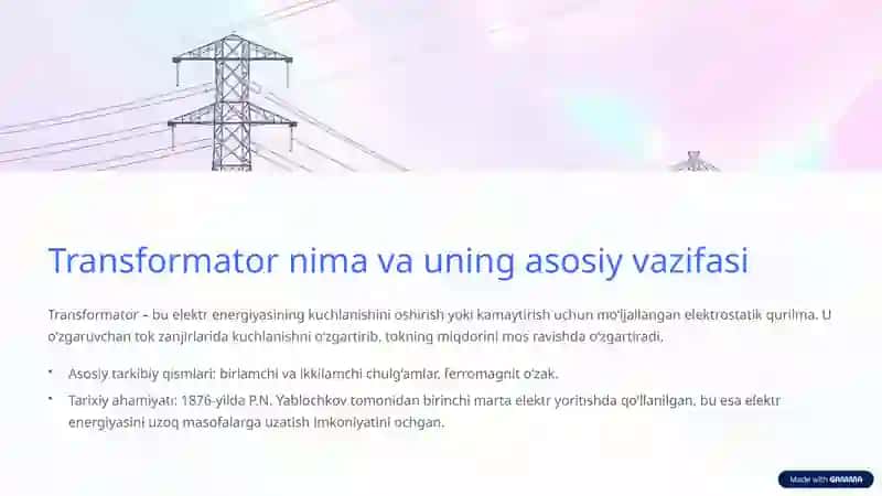 Transformatorlarning Konstruksiyalari: Asosiy Tuzilishi va Ishlash Printsiplari 2