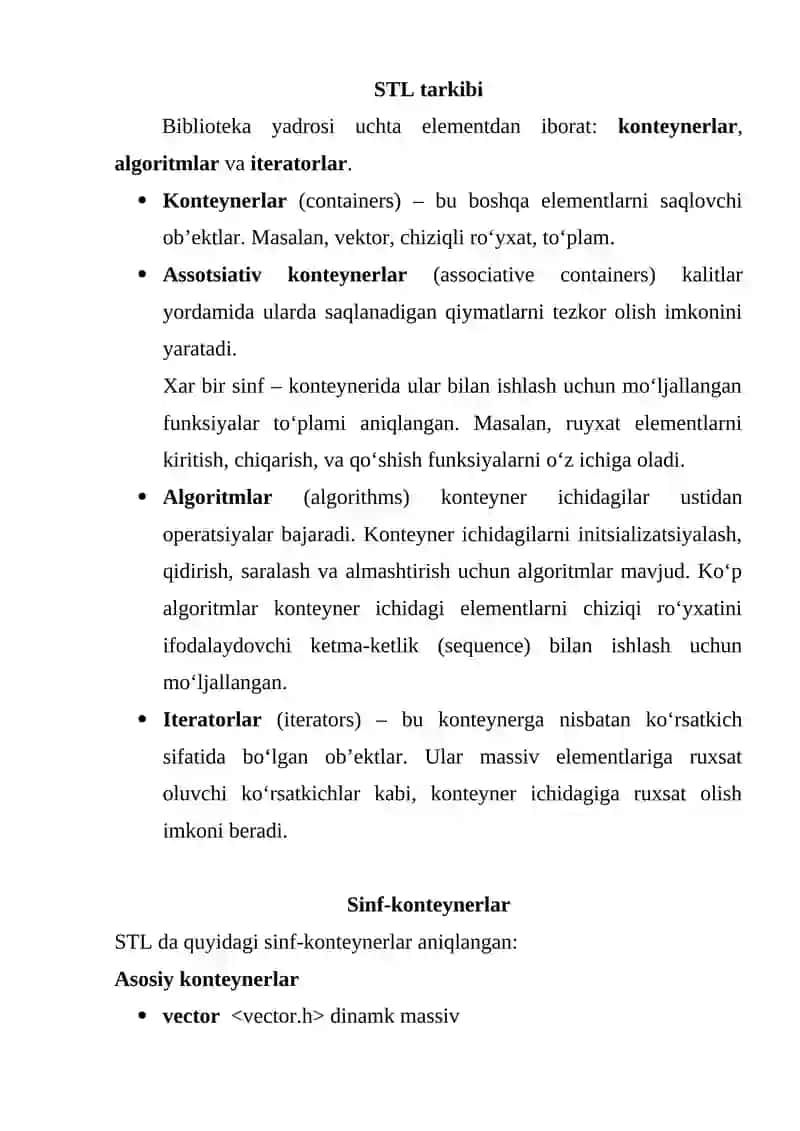 Iteratorlar va funksional ob’ektlar 2