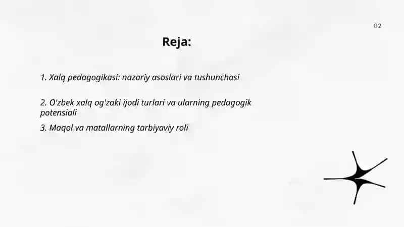 Xalq pedagogikasi va o'zbek xalq og'zaki ijodi 2