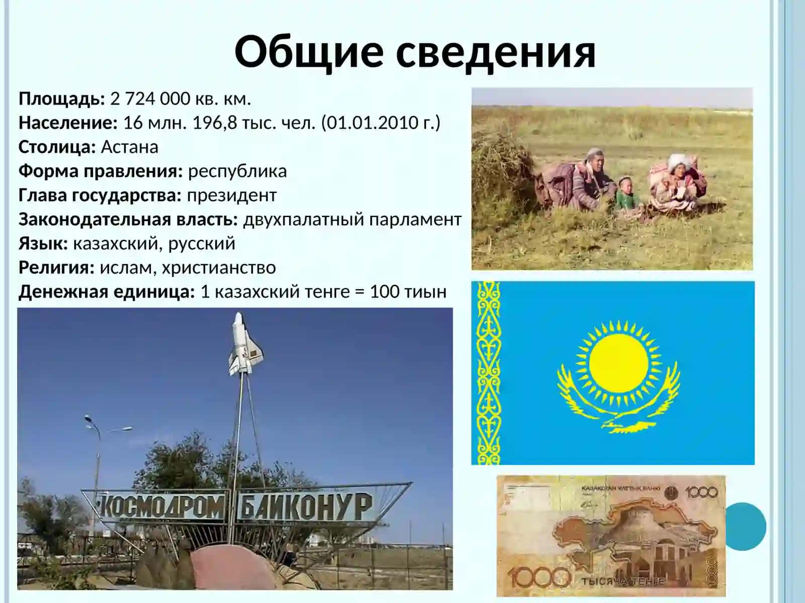 Общие сведения о Казахстане 2