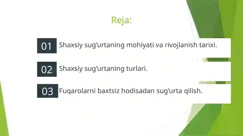 Shaxsiy sug‘urta, Hayot sug’urtasi 2