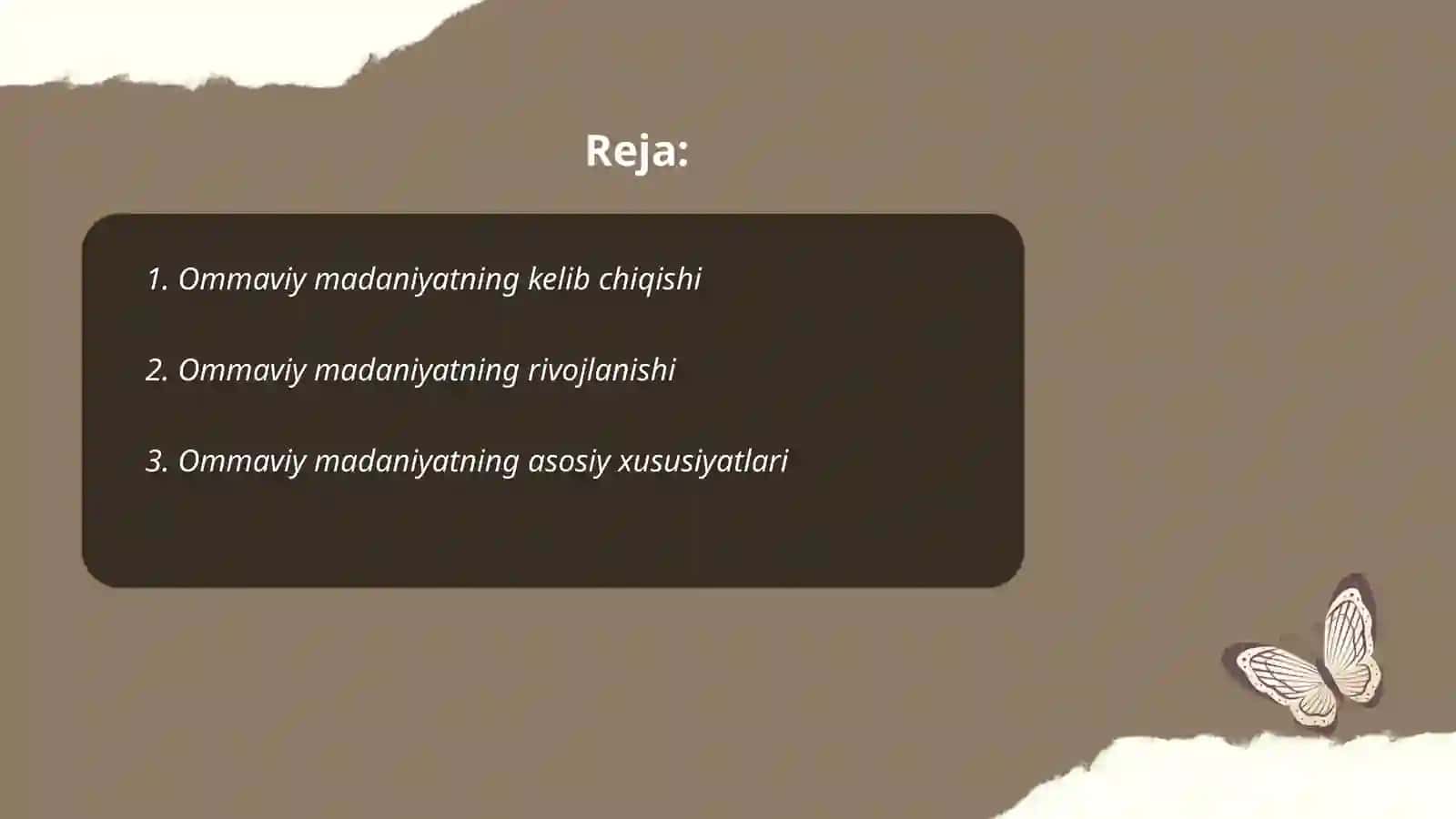 Ommaviy madaniyatning shakllanish tarixi va uning turlari 2
