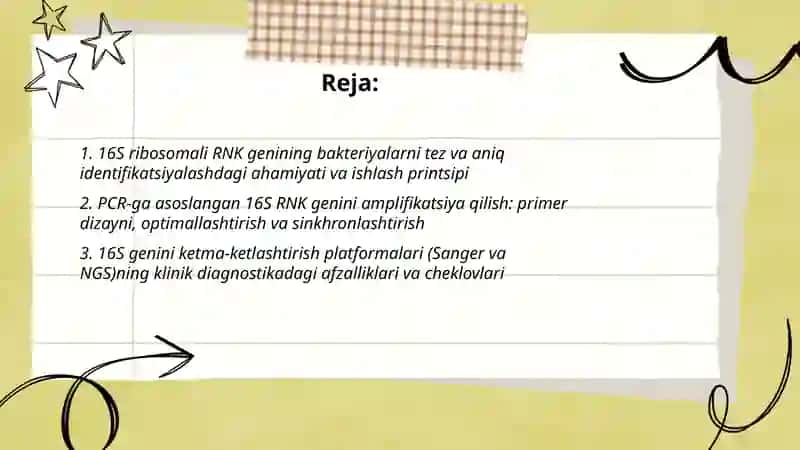 Bakteriyalarga tez tashxis qo'yishda 2