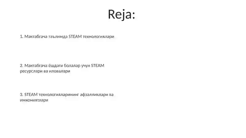Мактабгача таълимда STEAM технологиялари 2