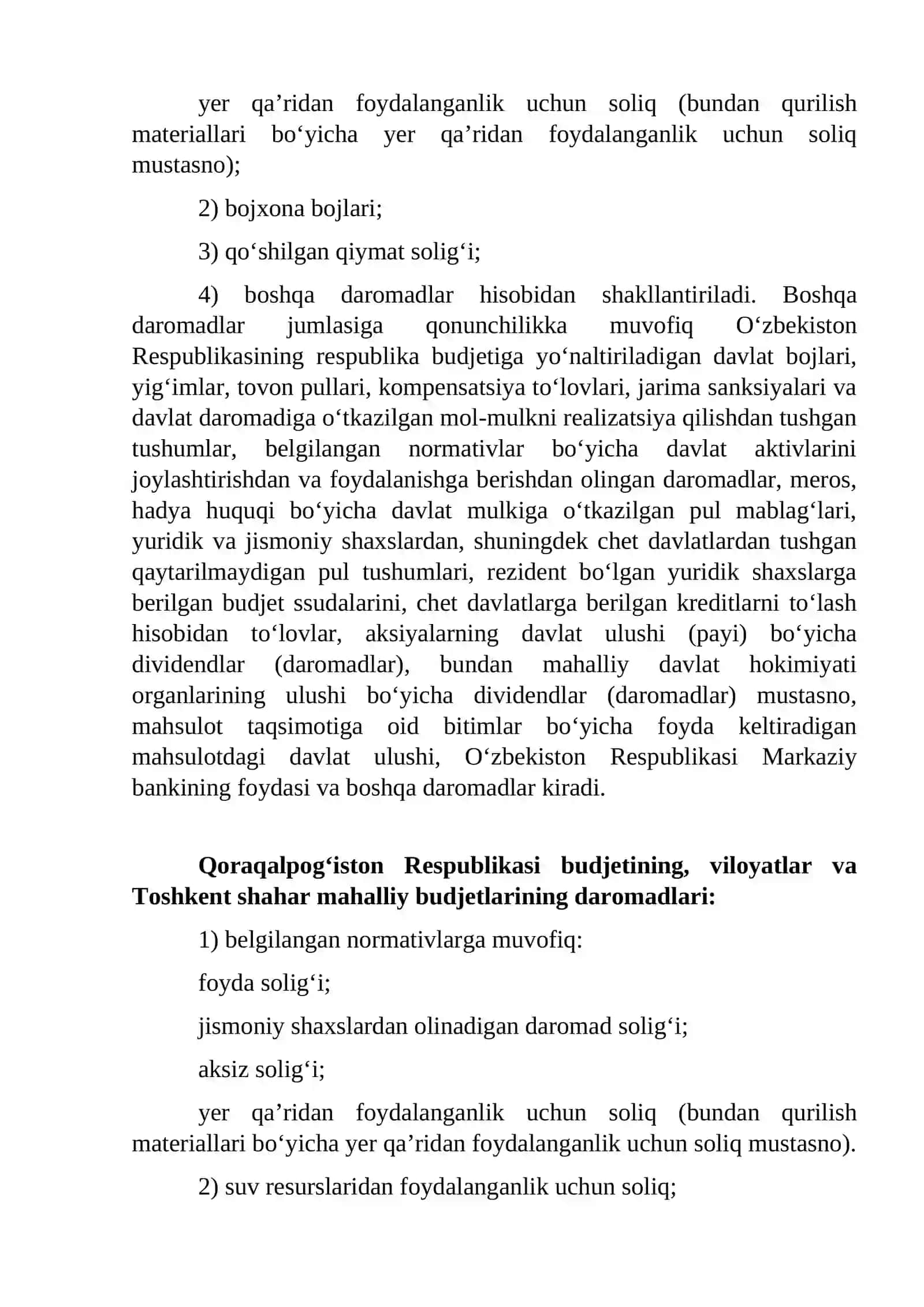 Davlat budjeti daromadlar tizimi 2