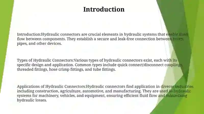 Hydraulic Connectors 2
