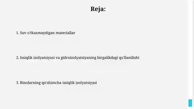 Suv o'tkazmaydigan materiallarni qo'llash texnologiyalari 2