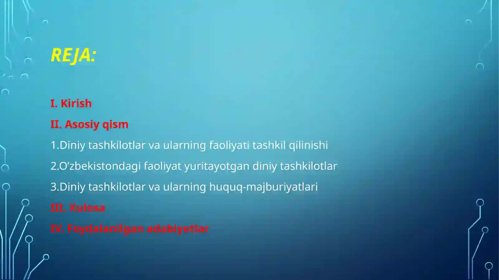 O’zbekistonda faoliyat yurituvchi Diniy Tashkilotlar 2
