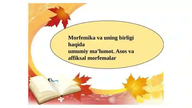 Morfemika va soz yasalishi 2