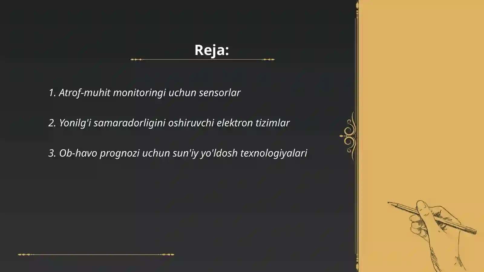 Ekologiya sohasida elektronikaning qoʻllanilishi 2