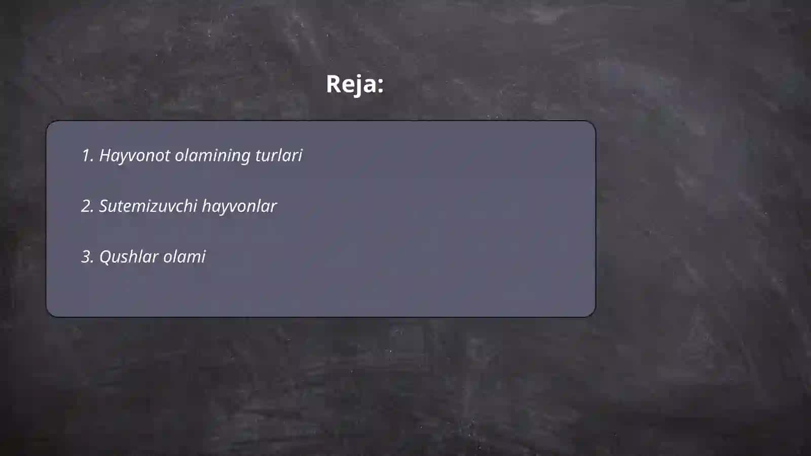Hayvonot olamining xilma-xilligi 2
