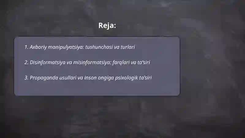 Axboriy manipulatsiya va uning inson ongiga ta'siri 2