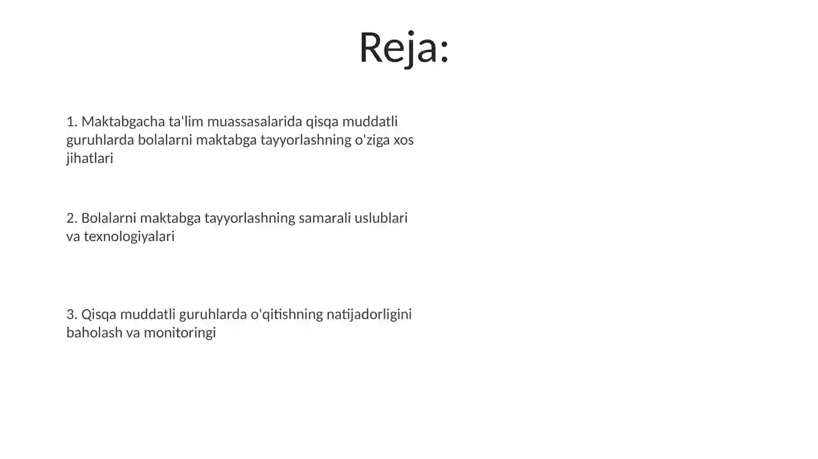 Maktabgacha talim tashkiloyida qisqa muddatli guruhlarda bolalarni maktabga tayyorlash 2