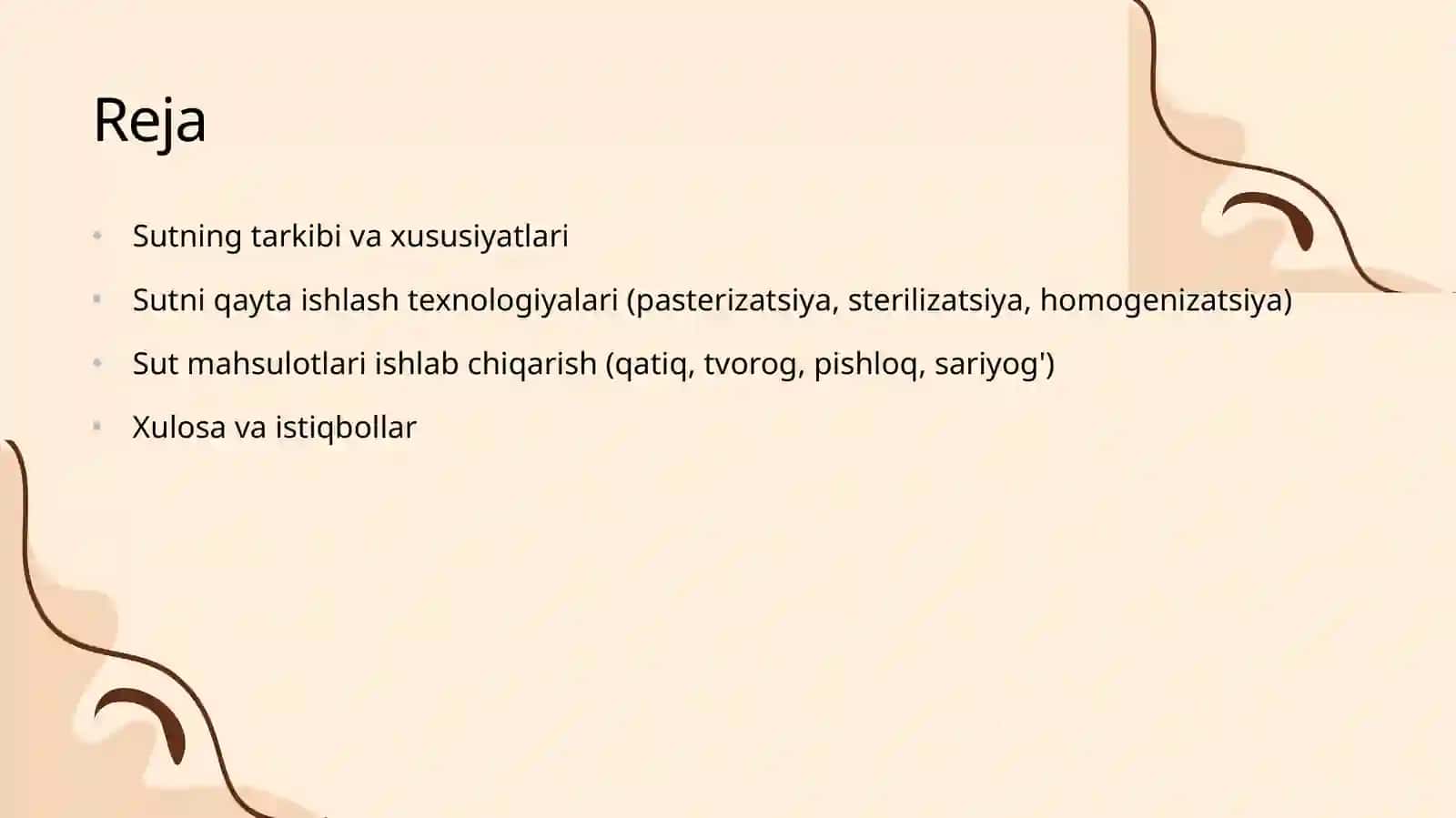 Sut va sut mahsulotlarini qayta ishlash 2