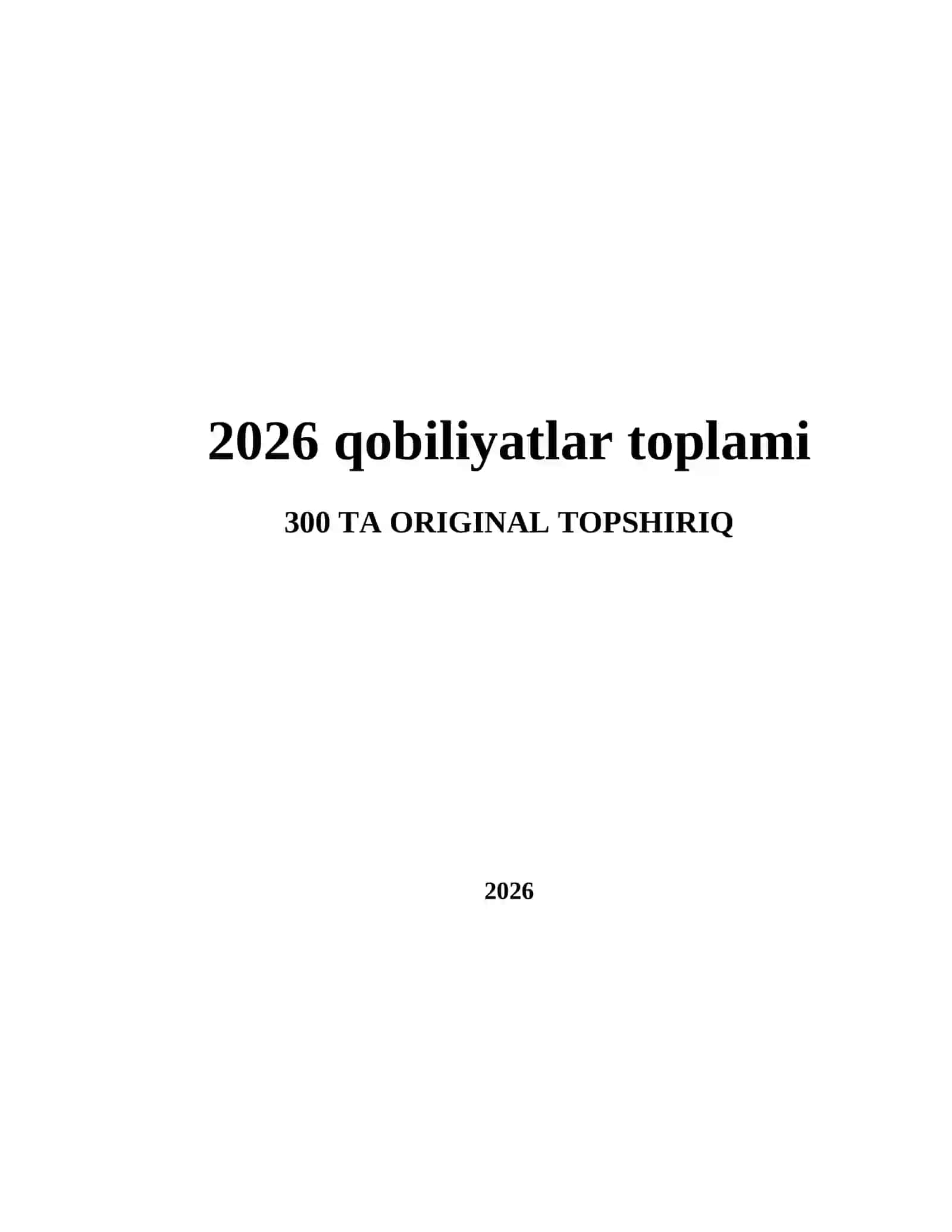 2026 qobiliyatlar toplami 2