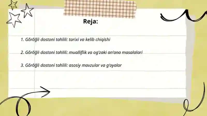Gõrõğli dostoni tahlili 2