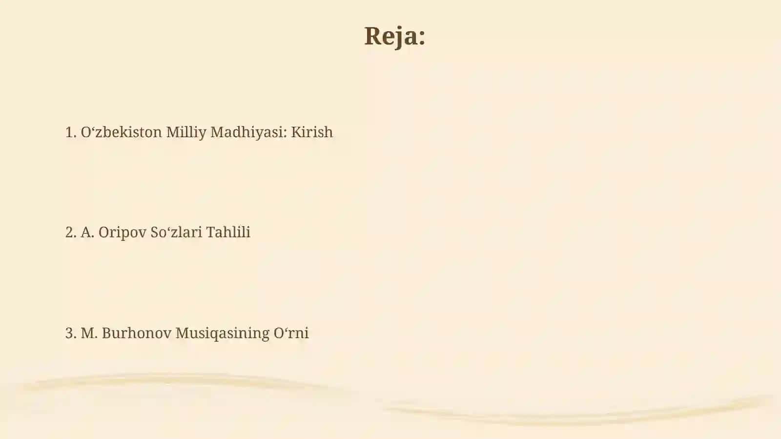 O'zbekiston Milliy Madhiyasi 2