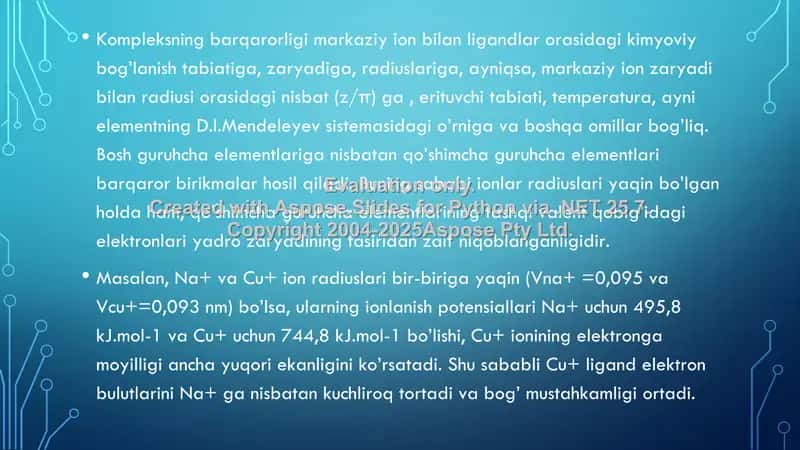 Kompleks birikmalar 2