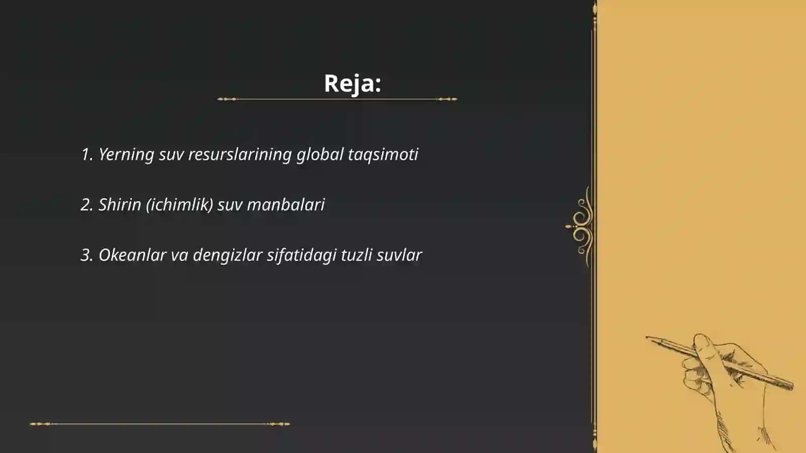 Yerning suv resurslari 2