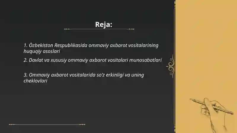 Òzbekiston Respublikasida ommaviy axbarot vositalarining faoliyati 2