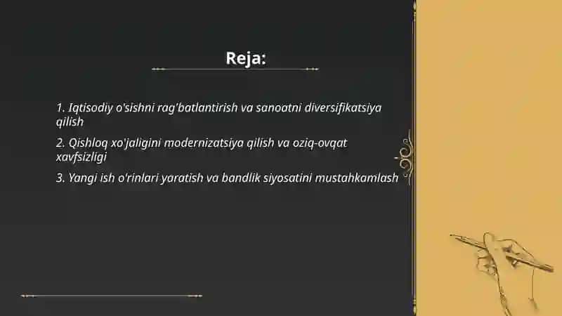2022-2026 yillarga mo'ljallangan Yangi O'zbekiston Taraqqiyot strategiyasi 2